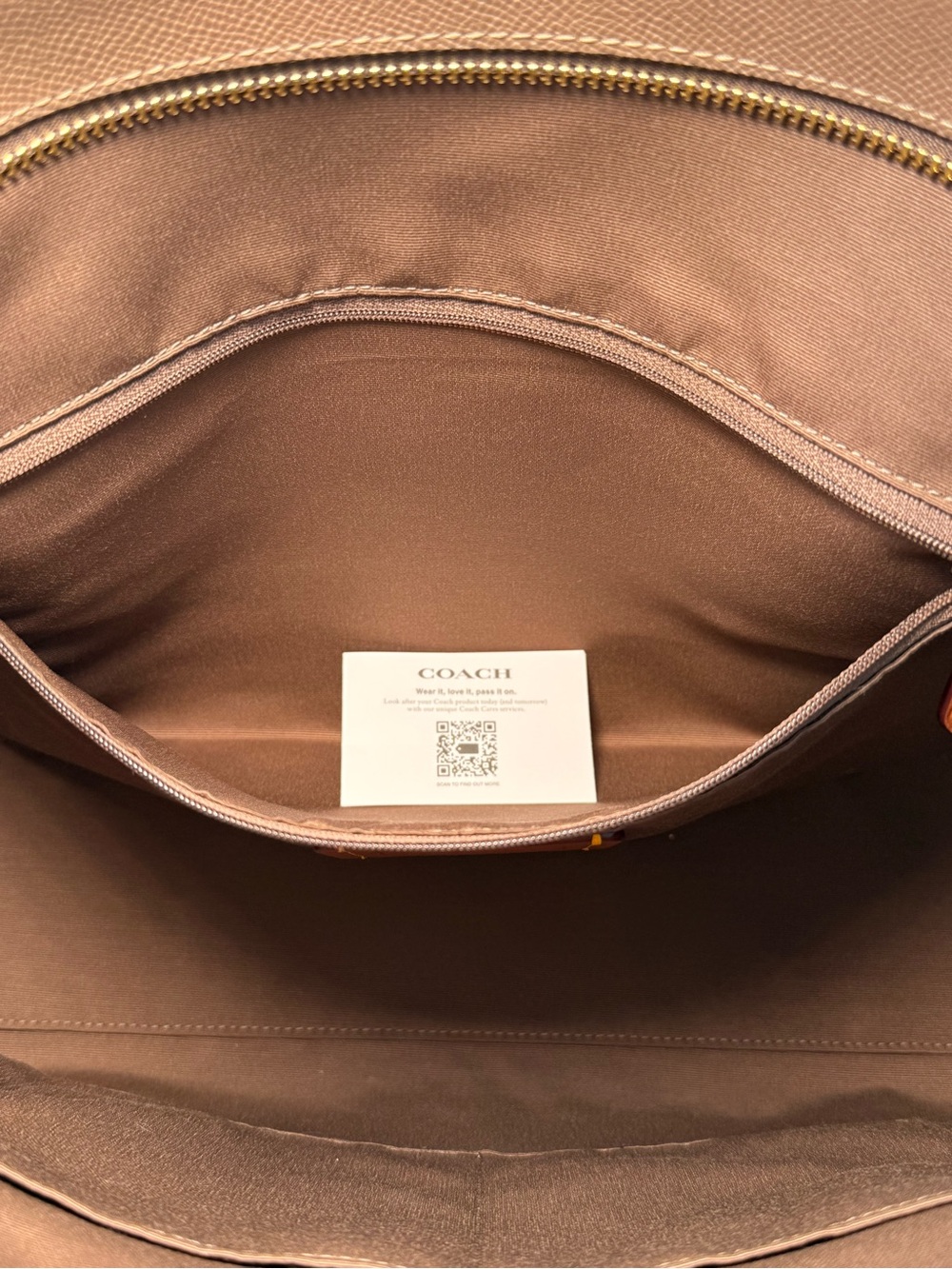 Coach Station Tote - Dark Stone with Gold Hardware NWOT - Picture 9 of 16